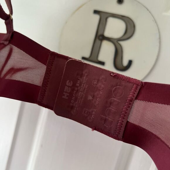 CUUP plunge bra Burgundy 32H - Picture 3 of 4